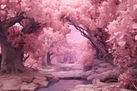 Pink forest background backgrounds outdoors blossom.
