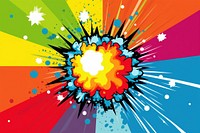 Pop art bomb explosion backgrounds pattern creativity.