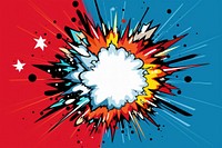 Pop art bomb explosion backgrounds pattern splattered.
