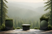 Product podium backdrop nature outdoors forest.