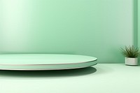 Minimal mint green color background furniture table simplicity.