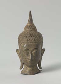 Hoofd van een Boeddha-beeld (1600 - 1699) by anonymous