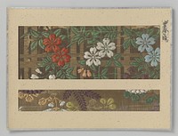 Twee fragmenten textiel (1751 - 1764) by anonymous