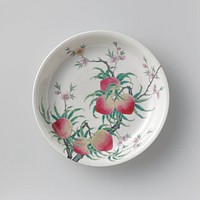 Saucer-dish with a peachtree and a fungus (c. 1800 - c. 1899) by anonymous