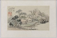 Landschap (1850 - 1900) by Cheng Men