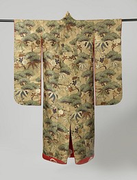 Wedding Kimono with the Three Friends of Winter (1910 - 1920) by anonymous