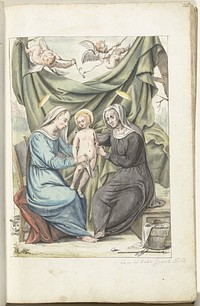 Madonna met kind en de Heilige Anna (c. 1653) by Gesina ter Borch and Gerard ter Borch I