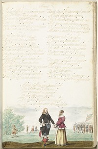 Officier die afscheid neemt van een dame (c. 1654) by Gesina ter Borch and Gesina ter Borch