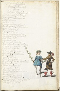 Heer en herderin in gesprek (c. 1654) by Gesina ter Borch and Gesina ter Borch