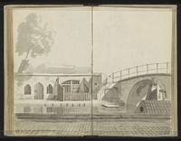 Weesbrug over de Oudegracht te Utrecht (c. 1783 - c. 1797) by Johannes Huibert Prins
