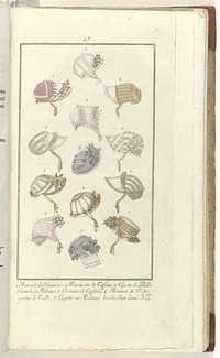 Elegantia, of tijdschrift van mode, luxe en smaak voor dames, Mei 1808, No. 45: 1. Bonnet de l'Evantine... (1808) by anonymous and Evert Maaskamp