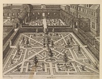 Tuin met een parterre en diagonale paden (c. 1600 - c. 1601) by anonymous, Hans Vredeman de Vries, Philips Galle and Theodoor Galle