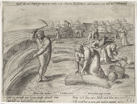 De oogst (1565 - before 1604) by Antonie Wierix II, Johannes Wierix, Marten van Cleve I, Willem van Haecht I, Willem van Haecht I and Willem van Haecht I