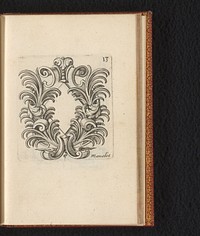Cartouche met ruitvormig medaillon en korenaren (1685) by Charles Mavelot