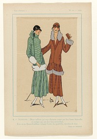 Très Parisien, 1923, No 10: 8. - SPORTIVES. - Deux tailleurs... (1923) by anonymous, Rodier and G P Joumard