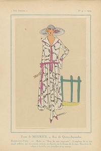 Très Parisien, 1923, No. 3: Tissus de MEURICE...Reine-des-Prés (1923) by anonymous, J Meurice and Cie and G P Joumard