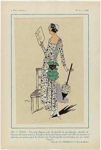 Très Parisien, 1923, No. 4: 10. -DERBY. Une très élégante robe... (1923) by anonymous, Ch Thiébault and G P Joumard