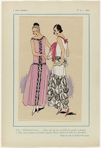 Très Parisien, 1923, No 5: 15.- ARMENONVILLE. - 1. Une robe du soir... (1923) by anonymous, A et Cie Piat and G P Joumard