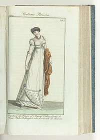 Journal des Dames et des Modes, editie Frankfurt 7 mars 1808, Costume Parisien (10): Diadême de Fleurs... (1808) by anonymous and J P Lemaire