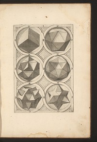 Zes veelvlakken met een hexaëder als uitgangspunt (1568) by Jost Amman, Wenzel Jamnitzer and Wenzel Jamnitzer