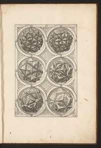Zes veelvlakken met een icosaëder als uitgangspunt (1568) by Jost Amman, Wenzel Jamnitzer and Wenzel Jamnitzer