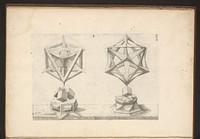 Twee veelvlakken met een octaëder als uitgangspunt (1568) by Jost Amman, Wenzel Jamnitzer and Wenzel Jamnitzer
