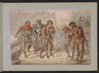 Terugkeer van een gewonde soldaat (c. 1854 - c. 1887) by Alexander Ver Huell