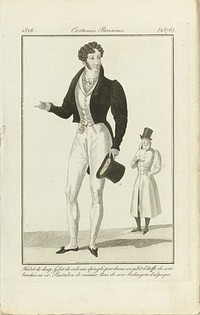 Journal des dames et des modes 1826, Costumes Parisiens (2376): Habit de drap (...) (1826) by anonymous