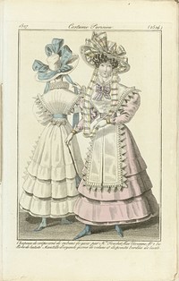 Journal des Dames et des Modes 1827, Costumes Parisiens (2524) (1827) by anonymous