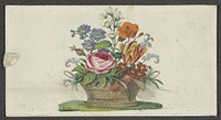 Mand met bloemen (1847 - 1849) by anonymous, Ferdinand Ebner kunsthandelaar and anonymous