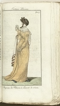 Journal des Dames et des Modes, Costume Parisien, 1805, An 13 (615) Chapeau de Velours, à Liserets de Satin (1805) by Horace Vernet and Pierre de la Mésangère