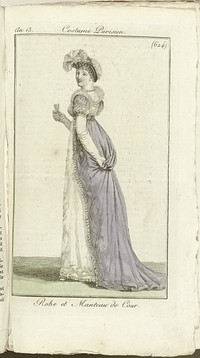 Journal des Dames et des Modes, Costume Parisien, 1805, An 13 (624) Robe et Manteau de Cour (1805) by Horace Vernet and Pierre de la Mésangère