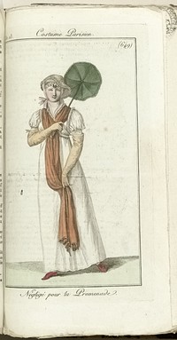 Journal des Dames et des Modes, Costume Parisien, 1805, An 13 (649) Négligé pour la Promenade. (1805) by Horace Vernet and Pierre de la Mésangère