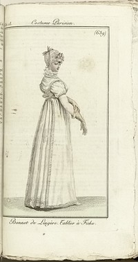 Journal des Dames et des Modes, Costume Parisien, 1805, An 13 (639) Bonnet de Lingère... (1805) by Horace Vernet and Pierre de la Mésangère