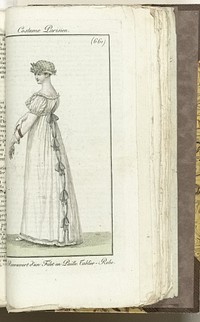 Journal des Dames et des Modes, Costume Parisien, 1805, An 13 (661) Chapeau Recouvert d'un Filet en Paille... (1805) by Horace Vernet and Pierre de la Mésangère