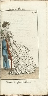 Journal des Dames et des Modes, Costume Parisien, 1805, An 13 (590) Costume de Grande Parure (1805) by anonymous and Pierre de la Mésangère