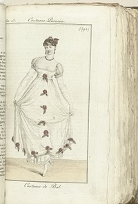 Journal des Dames et des Modes, Costume Parisien, 1805, An 13 (592) Costume de Bal (1805) by anonymous and Pierre de la Mésangère