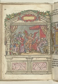 Toneel met allegorische voorstelling bij de Grote Markt, 1578 (1578 - 1579) by Antoni van Leest