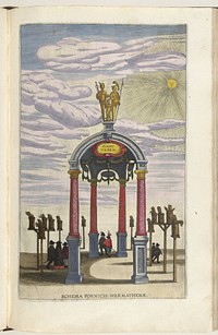 Kleine triomfpoort met hermen, 1599 (1599) by anonymous and Johannes Moretus I