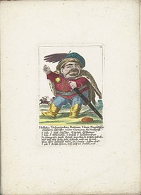 De dwerg Holloka Tschimitschko Buttiam Uran als huzaar, ca. 1710 (1705 - 1715) by Martin Engelbrecht