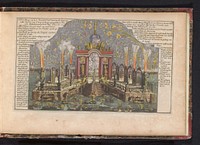 Vuurwerk bij de viering van de Vrede van Utrecht, 1713 (1735) by anonymous, Daniël Marot I and erven J Ratelband and Co