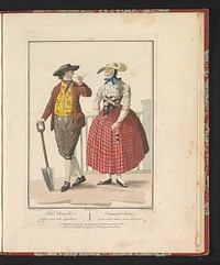 Man en vrouw van Zuid-Beveland (1804) by Ludwig Gottlieb Portman, D Bz de Koning, Jan Willem Pieneman, Jacques Kuyper, Evert Maaskamp and Colnaghi and Co