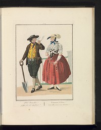 Man en vrouw van Zuid-Beveland (1829) by Ludwig Gottlieb Portman, D Bz de Koning, Jan Willem Pieneman, Jacques Kuyper and Evert Maaskamp