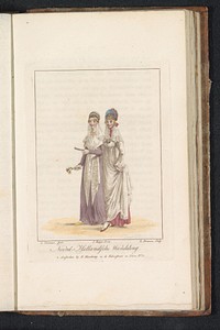 Twee meisjes uit Noord-Holland (1806) by Ludwig Gottlieb Portman, Cornelius Overman, Jacques Kuyper and Evert Maaskamp