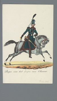 Jager van het Korps van Cleerens (1835 - 1850) by Albertus Verhoesen and Johannes Paulus Houtman