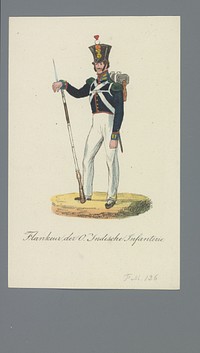 Flankeur der O.Indische Infanterie (1835 - 1850) by Albertus Verhoesen and Johannes Paulus Houtman
