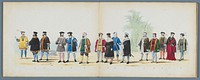 Maskerade van de Leidse studenten, 1855 (plaat 5) (1855) by Gerardus Johannes Bos, Pieter Willem Marinus Trap and C C van der Hoek en P Engels
