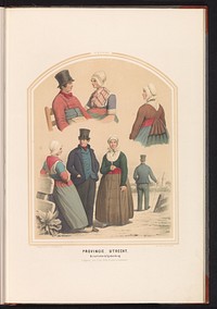 Klederdracht van Bunschoten en Spakenburg in Utrecht, 1857 (1857) by Ruurt de Vries, Jan Braet von Uberfeldt, Valentijn Bing and Frans Buffa en Zonen