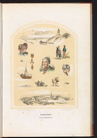 Klederdracht van Zandvoort in Noord-Holland, 1857 (1857) by Jan Braet von Uberfeldt, Valentijn Bing, Desguerrois and Co and Frans Buffa en Zonen