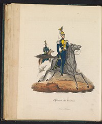 Uniform van de officieren van de lansiers, 1845 (1845) by Louis Salomon Leman and Louis Salomon Leman